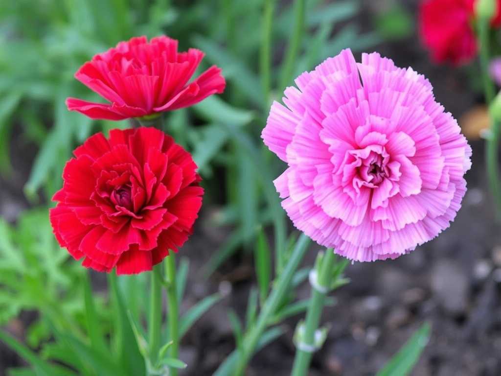 How to Distinguish Red Carnation Varieties and Pink Carnation Varieties?
