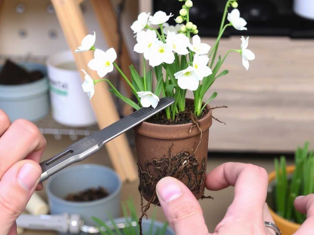 How to comb tangled roots when doing the repotting for gypsophila(1)