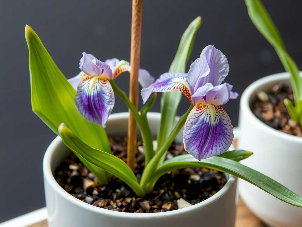 How to fix the leaf tip browning problem of irises after repotting(1)