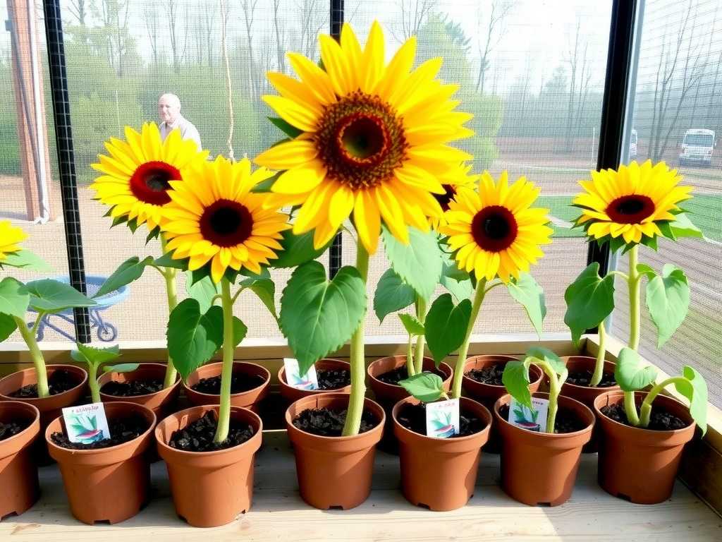 How to control the proper spacing when repotting sunflowers well(1) How to control the proper spacing when repotting sunflowers well(1)